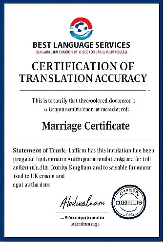 Marriage Certification Translation Service