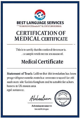 Medical Certificate Translation Service