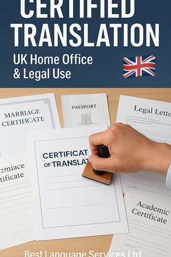 Certified Document Translation Services UK
